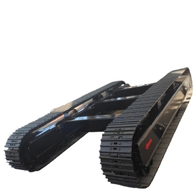 Chassis de voie en caoutchouc de 35 T avec moteur de traction finale et train en acier