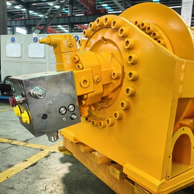 25 Torses de traction de moteur à couple élevé en ligne de fil Le treuil hydraulique pour poteau de drapeau Vitesse 0-40m/min