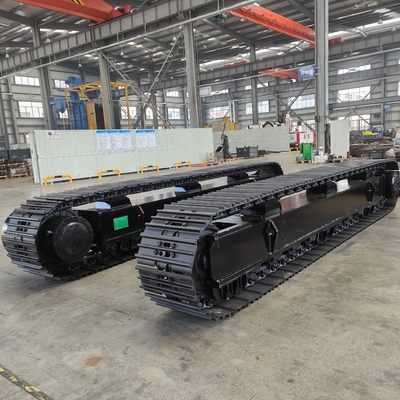 Boutiques de matériaux de construction Chassis de voie en acier caoutchouc 65 T Chassis de roulement en acier pour excavatrice