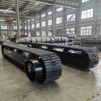 Boutiques de matériaux de construction Chassis de voie en acier caoutchouc 65 T Chassis de roulement en acier pour excavatrice