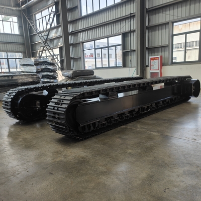 Boutiques de matériaux de construction Chassis de voie en acier caoutchouc 65 T Chassis de roulement en acier pour excavatrice