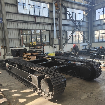 Chassis de voie en caoutchouc de 35 T avec moteur de traction finale et train en acier