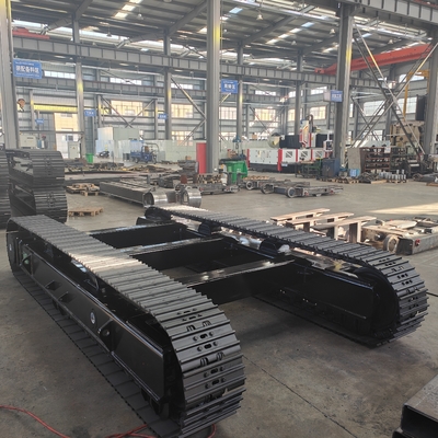 Chassis de voie en caoutchouc de 35 T avec moteur de traction finale et train en acier