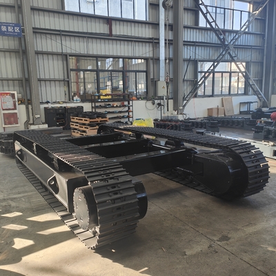 Chassis de voie en caoutchouc de 35 T avec moteur de traction finale et train en acier