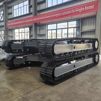 Plate-forme de train de roulement électrique en caoutchouc 20T sur mesure pour l'industrie agricole