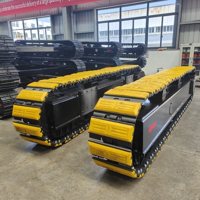 Chassis à rampe en acier de 35 tonnes pour les excavatrices et les équipements de transport Excellente performance