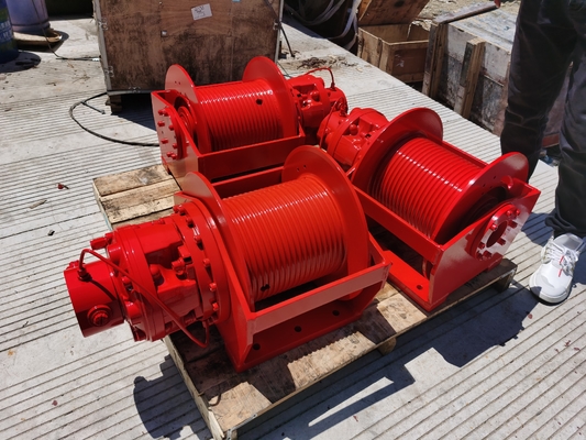 Winch hydraulique à tambour unique en acier de 3 tonnes avec source d'alimentation hydraulique