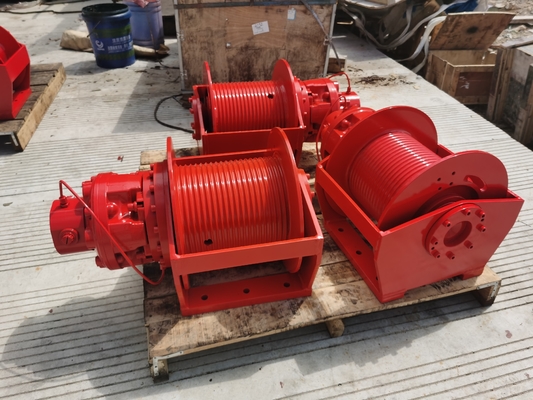 Winch hydraulique à tambour unique en acier de 3 tonnes avec source d'alimentation hydraulique
