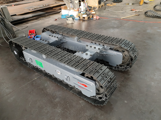 Vidéo Support technique Sous-train de voie en acier personnalisé pour les broyeurs à excavatrice et les plateformes de forage Capacité de chargement 3,5 T