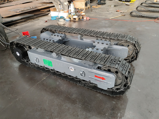 Vidéo Support technique Sous-train de voie en acier personnalisé pour les broyeurs à excavatrice et les plateformes de forage Capacité de chargement 3,5 T